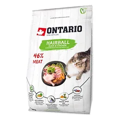 Ontario visavertis pašaras suaugusioms katėms Cat Hairball, 0,4 kg — 2 nuotrauka