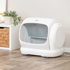 Trixie savaime išsivalantis kačių tualetas XL, balta — 4 nuotrauka