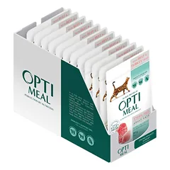 OPTIMEAL Sterilised Beef & Turkey 85g*8vnt. konservai sterilizuotoms katėms