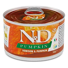 FARMINA N&D PUMPKIN - DOG Wet Venison&Pumpkin ADULT MINI 140 g (pak.6)