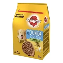PEDIGREE Junior sausas šunų ėdalas su paukštiena ir daržovėmis, 2,6 kg
