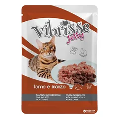 Vibrisse Cat Jelly Tuna Beef konservai katėms drebučiuose su tunu ir jautiena, 70 g nuotrauka