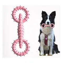 Rosa Hundespielzeug, Beißring für Welpen und Hunde