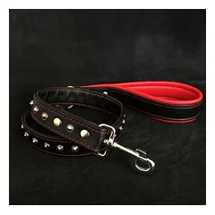 Bestia Hundeleine Softleder mit Nieten