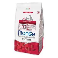 Monge Mini Adult Rich In Chicken sausas maistas maza dydžio suaugusiems šunims, 7,5 kg