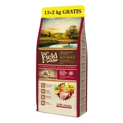 SAM'S FIELD Fresh Chicken&Pot.sausas pašaras suaugusiems vid. veislių šunims, 13+2 kg