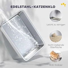 Kačių kraiko dėžė, XL, 2 įėjimai, 60,2 × 40,2 × 44,5 cm — 4 nuotrauka
