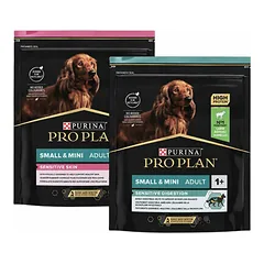 Purina Pro Plan Dog Small & Mini Adult rinkinys Sensitive Digestion Lamb 0,7 kg + Sensitive Skin Salmon 0,7 kg