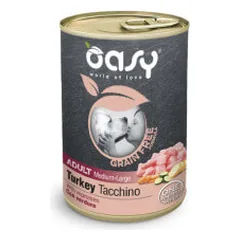 Oasy Grain Free Adult Medium & Large Turkey konservai su kalakutiena šunims
