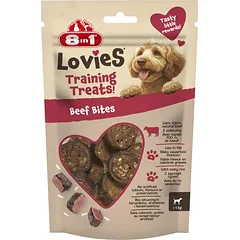 8in1 Lovies Training Treats Beef Bites 90g treniruotėms skirtas skanėstas šunims su jautiena ir ryžiais