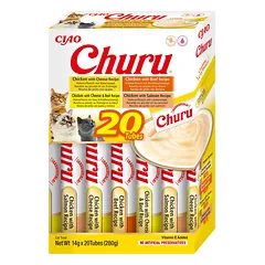 INABA Churu katėms - vištienos ir jautienos mišinys 20x14g