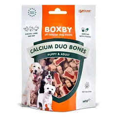 BOXBY Puppy and Adult Snacks Calcium Duo Bones 140 g.