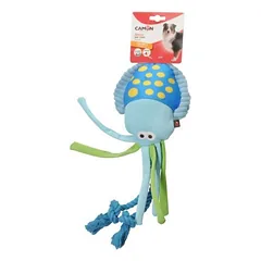 Camon pliušinis žaislas šunims su virve ir cypaliuku, gyvūnėlio dizainas (liūtas, krokodilas, medūza ar ryklys), 24 cm
