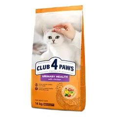CLUB 4 PAWS Premium Urinary Health Visavertis pašaras suaugusioms katėms, šlapimo sistemos palaikymui, 14 kg