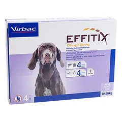 EFFITIX M 134 mg/1200 mg užlašinamasis tirpalas šunims 10-20kg N4