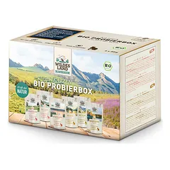 WILDES LAND Tasting box konservuoto eko begrūdžio pašaro rinkinys suaugusioms katėms, 6x85 g