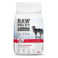 Raw Paleo Ultra Medium & Large Adult suaugusiems vidutinių ir didelių veislių šunims su jautiena, 2 kg