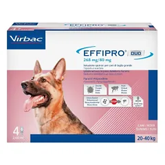 Virbac Effipro Duo 268 mg užlašinamasis tirpalas šunims 20-40 kg, N4