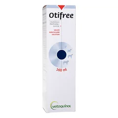 VETOQUINOL Otifree ausų valymo tirpalas šunims ir katėms, 160 ml