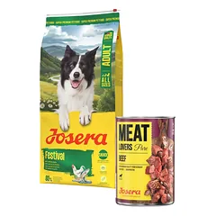 JOSERA Festival 12,5kg reikliems šunims su skaniu padažu + 800 g skardinė NEMOKAMAI