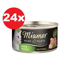 MIAMOR Feine Filets Naturell Tuna&Vegetables 24x80g Tunas ir daržovės savame padaže