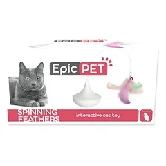 Plaček Cat Epic Pet Spinning Feathers žaislas katėms, besisukantis su plunksnomis, 8 cm — 4 nuotrauka