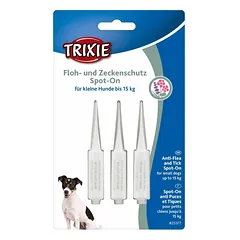 Trixie Spot-On blusų ir erkių apsaugos mažiems šunims bio lašai nuo blusų ir erkių mažiems šunims, 3 x 1,5 ml