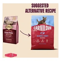 Carnilove Salmon&Turkey Kitten sausas pašaras kačiukams, 2 kg — 2 nuotrauka