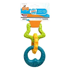 Nylabone Puppy Teething Rings Bacon - teething toy for puppies, bacon flavor