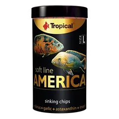 Tropical Soft Line America L minkštas pašaras įvairioms visaėdėms ir mėsėdėms Amerikos žuvims 250 ml