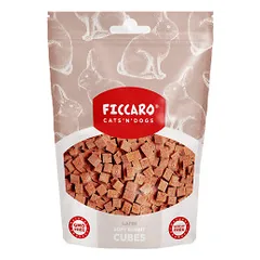 Ficcaro minkšti triušienos kubeliai skanėstai šunims ir katėms