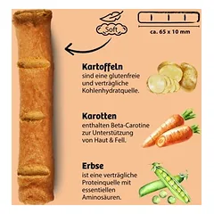 BugBell kramtomosios lazdelės su morkomis, skanėstai šunims, 50 - 79 g — 5 nuotrauka