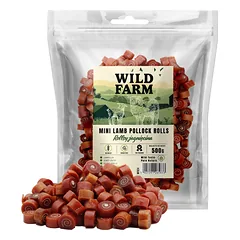 WILD FARM ėrienos ritinėliai 500g skanėstai šunims