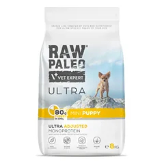 Raw Paleo Ultra Puppy Mini Turkey 8kg parduotuvėje vetprekes.lt