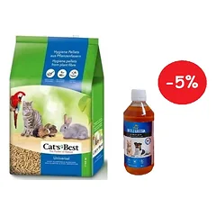 JRS Cats Best Universal 20l / 11kg + LAB V Lašišų aliejus šunims ir katėms 250ml