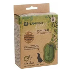 Flamingo POOP BAGS COMPOSTABLE CARDUN GREEN 4x25PCS
