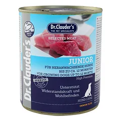 DR. CLAUDER'S  Immune plus junior konservai jauniems šunims su jautiena, 800 g
