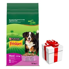 Friskies Maxi suaugusiems šunims skirtas pašaras su jautiena ir daržovėmis, 10 kg + Staigmena ŠUNIUI