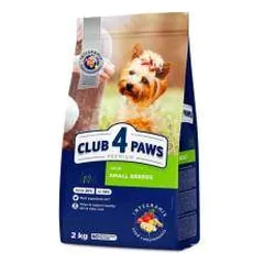 CLUB 4 PAWS Premium Visavertis pašaras mažų veislių suaugusiems šunims su vištiena, 2 kg