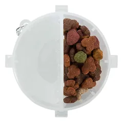 Trixie Food And Water Container kelioninis buteliukas su dviem skyriais ir dubenėliais, 2 x 0.35 l, ø11 x 23 cm — 2 nuotrauka