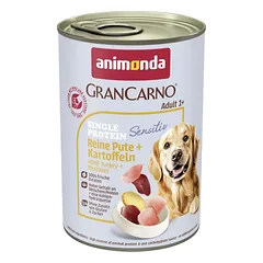 ANIMONDA GranCarno Sensitiv  Suaugusiems šunims, skonis: kalakutiena + bulvės, 400 g