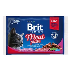 Brit Premium Multipack Meat Plate konservų rinkinys katėms padaže