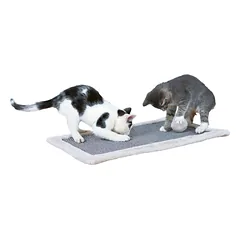 Trixie Scratching Mat With Plush Border draskomas kilimėlis katėms su pliušiniu apvadu ir žaisliniu kamuoliuku, 55×35 cm — 2 nuotrauka