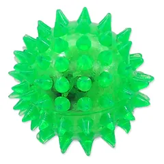 Dog Fantasy kamuoliukas su LED ir spygliais, 5cm (žalias)