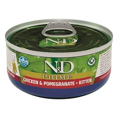 FARMINA N&D PRIME Chicken & Pomegranate Kitten Canned konservai 70 g