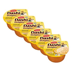 Inaba DASHI papildomas kačių maistas - vištienos ir sūrio skonio sultinys 6x70 g 