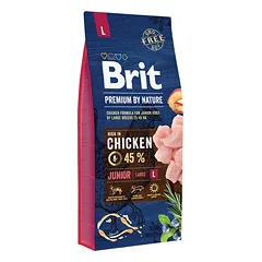 Brit Premium by Nature Junior L sausas maistas šunims