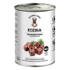 KUCHNIA SZEFA  monoproteininis maistas su ožkiena šunims visų veislių 400 g