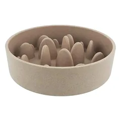 Dog Fantasy EcoStyle – dubenėlis nuo rijimo, smėlio spalvos, 21 cm / 1350 ml