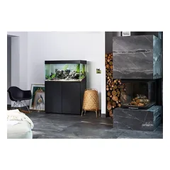 Opti Set 125 akvariumas stačiakampis, juodas, 81x36x51 cm, 125 l — 3 nuotrauka